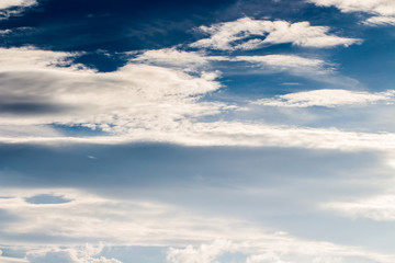 colorful dramatic sky with cloud at sunset