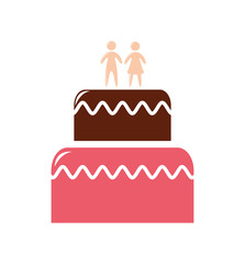delicious sweet cake icon vector illustration design