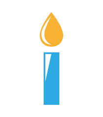 candle birthday isolated icon vector illustration design