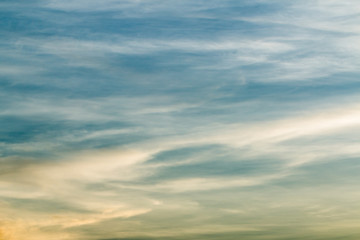 colorful dramatic sky with cloud at sunset