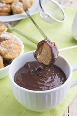 Chocolate with buñuelos