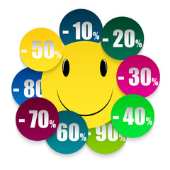 Percentuale promozione vendita con smail © oraziopuccio