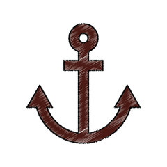 anchor maritime isolated icon vector illustration design