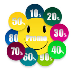 Percentuale promozione vendita con smail © oraziopuccio