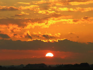 Sundown over the Lincolnshire Feens