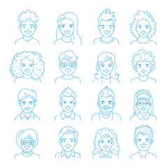Collection of people avatars