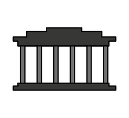 court building isolated icon vector illustration design