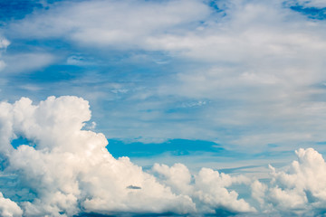 colorful dramatic sky with cloud at sunset