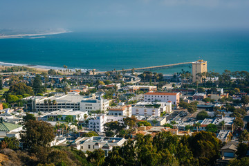 View of downtown Ventura and the Pacific Coast from Grant Park,