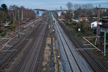 Fototapeta na wymiar Gleise im Ruhrgebiet