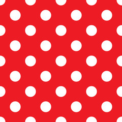 Polka dot grote rode naadloze achtergrond