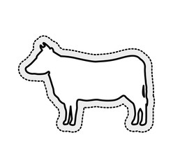 cow animal farm isolated icon vector illustration design