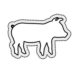 pig animal farm isolated icon vector illustration design