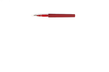 Red pen Isolated on white, template ready for your design