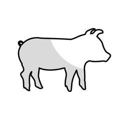pig animal farm isolated icon vector illustration design