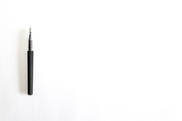 Black pen Isolated on white, template ready for your design