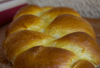 Fresh Baked Golden Brown Braided Bread