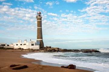 Foto op Canvas Lighthouse in Jose Ignacio near Punta del Este, Atlantic Coast © Kseniya Ragozina