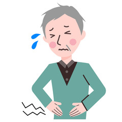 腹痛　高齢男性