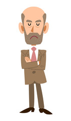 考える年配の男性
