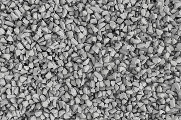 Rendering huge amount of stones lying together in disorder, top view