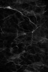 Obraz na płótnie Canvas Black marble patterned texture background for design.