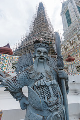 Statue Chinese ,The Chinese Stone Figurines of Wat Arun is a Buddhist temple in Bangkok Yai district of Bangkok, Thailand, on the Thonburi west bank of the Chao Phraya River.