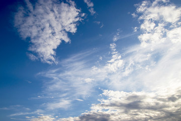 sky with clouds in the storm