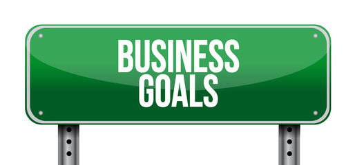 Business Goals road sign concept