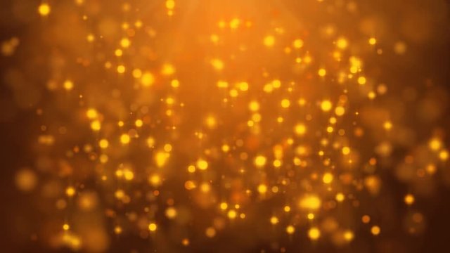 golden sparks bokeh abstract animation background 