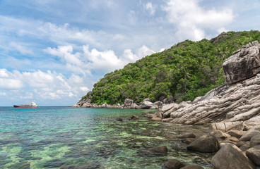 Fototapeta na wymiar Seascape of Koh Tao Island, Surat Thani, Thailand