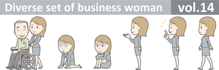 Diverse set of business woman , EPS10 vector format vol.14