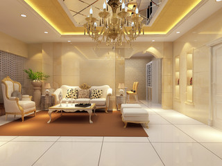 3d rendering of home interior.