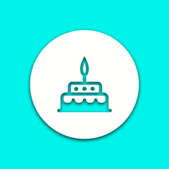 Cake - vector icon.