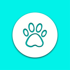 Paw - vector icon.