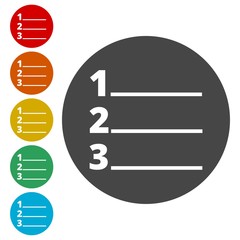 Obraz premium Numbered list icon