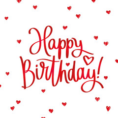 Happy Birthday. Fashionable calligraphy.