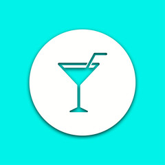 Cocktail - vector icon.