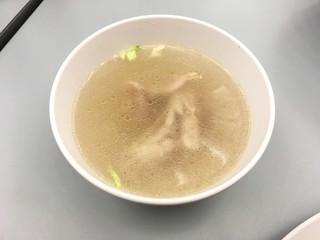 hot soup on table