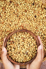 Close up of coffee beans for background