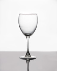 Empty Wine Glass On White background