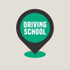 Driving school vector logo, sign, symbol, emblem