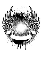 Obraz premium loudspeakers and wings