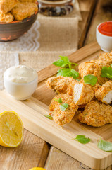 Chicken popcorn with garlic