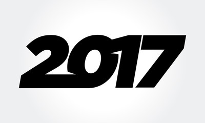 Happy new year 2017 Text Design vector