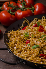 Chinese noodles chicken