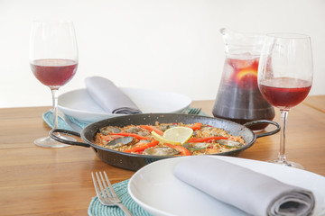 Paella and sangria