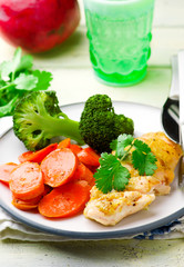 Baked chicken breast with Vegetables