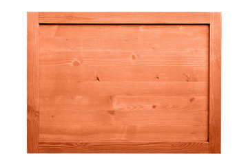 Wood frame for decorative text and image.