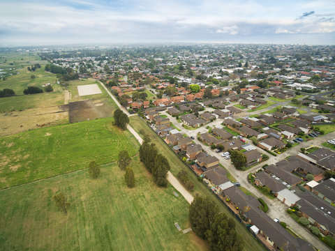 Aerial view of Chelsea suburb in Melbourne, Australia